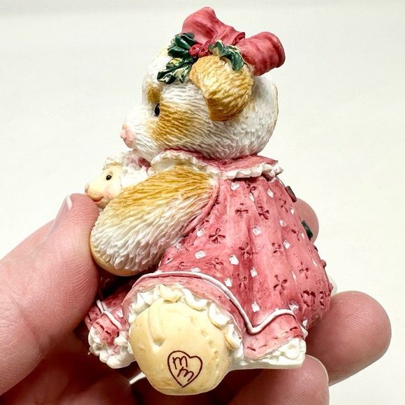 vintage 1994 Mary Meyer Holiday Christmas Cow Figurine Mooey Christmas To Ewe - Picture 4 of 6